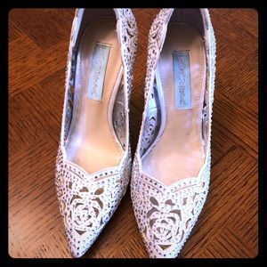 Betsy Johnson Silver Sparkle Heals